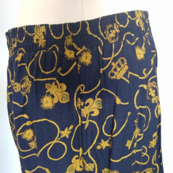 Vintage Keys Crowns Button Down Skirt Size 14/16 - Picture 4 of 6